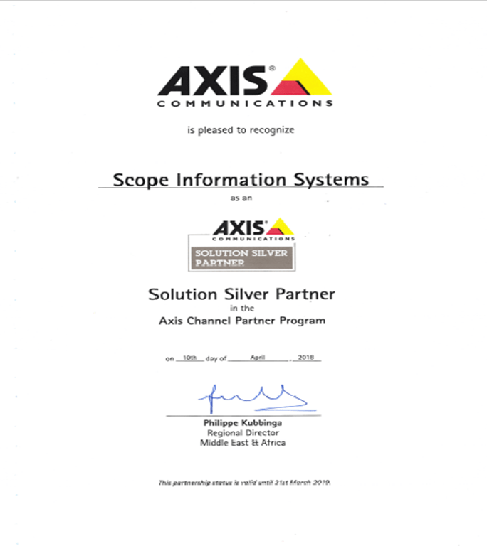 Axis recognition presented to SCOPE
