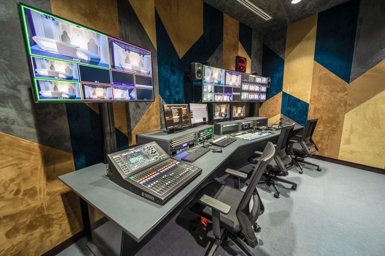 Broadcast news control room